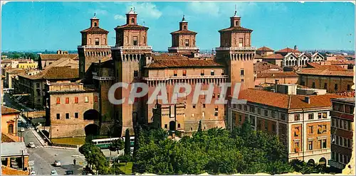 Cartes postales Ferrara Chateau Estense et Jardin Cavour