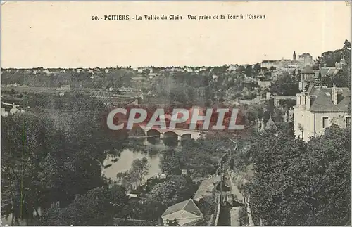 Cartes postales Poitiers La Vallee du Clain Vue prise de la Tour a l'Oiseau Train