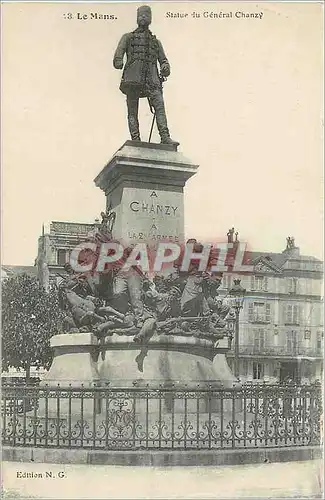 Cartes postales Le Mans Statue du General Chanzy