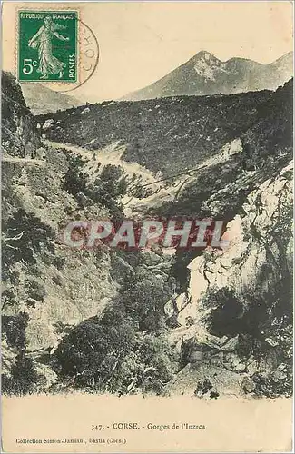 Cartes postales Corse Gorges de l'Inzeca