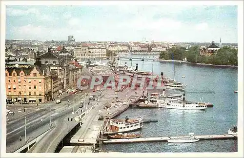 Cartes postales moderne Stockholm Skeppsbron