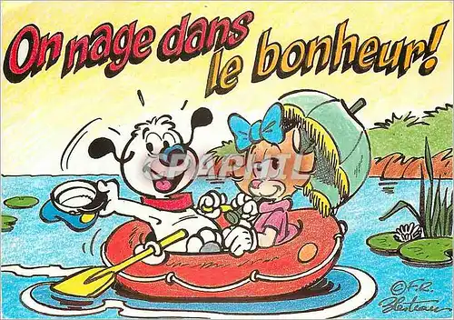 Cartes postales moderne On nage dans le Bonheur