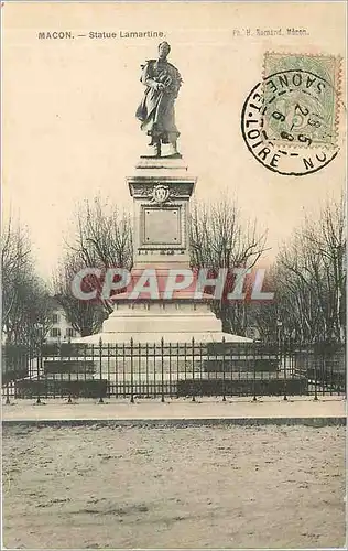 Cartes postales Macon Statue Lamartine