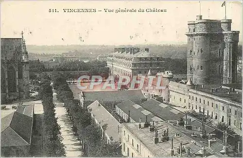 Cartes postales Vincennes Vue generale du Chateau