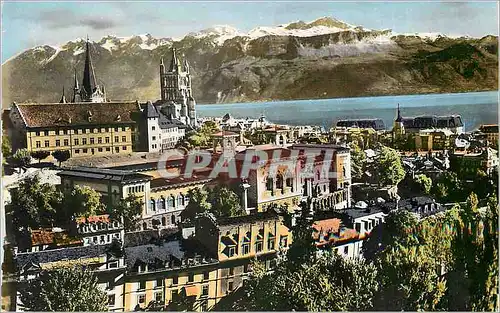 Cartes postales moderne Lausanne et les Alpes