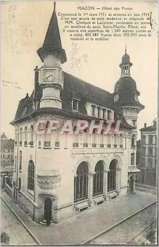 Cartes postales MACON-Hotel des Postes