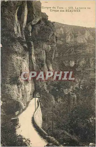 Cartes postales Gorges du Tarn La route au cirque des Beaumes