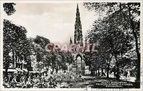 Cartes postales SCOTT MONUMENT PRINCES STREET GARDEN EDINBURGH