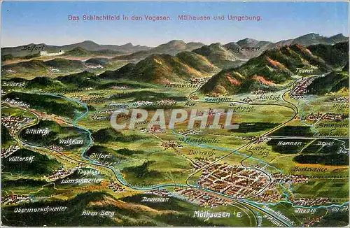 Cartes postales CARTES GEOGRAPHIQUES Mulhausen