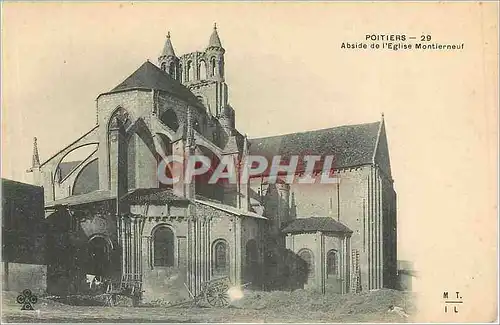 Cartes postales Poitiers Abside de l'Eglise Montierneuf