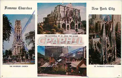 Cartes postales Famous Churches New York City