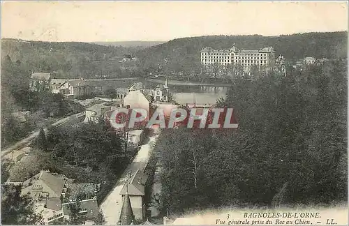 Cartes postales bagnoles de l'orne-Vie generale prise du Roc au Chien