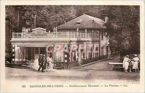 Cartes postales bagnoles de l'orne-Etablissement Thermal-La Piscine