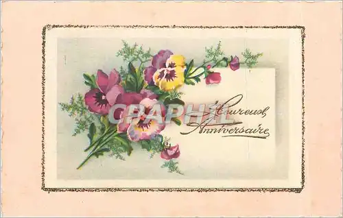 Cartes postales Heureux Anniversaire Fleurs