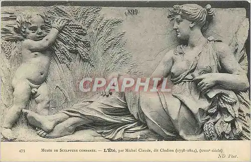 Cartes postales Musee de Sculpture Comparee l'Ete par Michel Claude dit Clodion 1738 1814 XVIII siecle