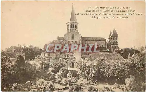 Cartes postales Paray le Monial S et L Ensemble de la Basilique du Sacre Coeur