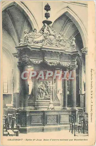 Cartes postales Chaumont Eglise St Jean bauc d'oeuvre execute par Bouchardon