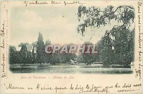 Cartes postales Bois de Vincennes -Autour du Lac