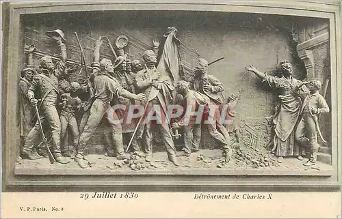 Cartes postales Detronement de Charles X 29 juillet 1830