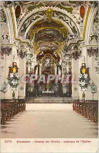 Cartes postales Einsiedeln - interieur de l'eglise