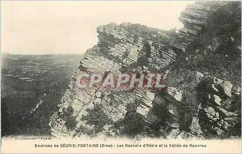 Cartes postales environ de Segrie-Fontaine Orne les rochers d'Oetre et la vallee de Rouvrou