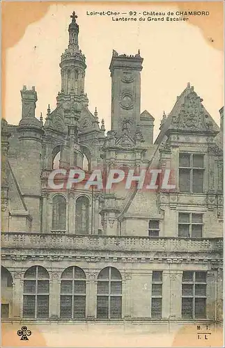 Cartes postales Loir et Cher Chateau de Chambord lanterne du grand escalier