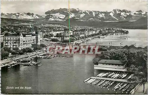 Cartes postales Zurich und die Alpen