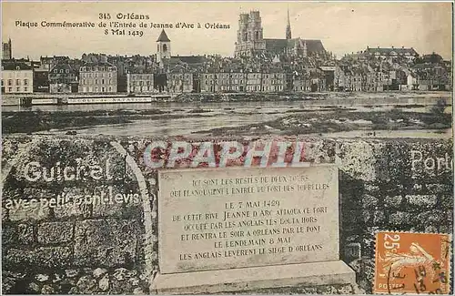 Cartes postales Orleans Plaque Commemorative de l'Entree de Jeanne d'Arc a Orleans