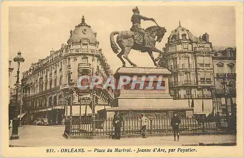 Cartes postales Orleans Place du Martroi Jeanne d'Arc par Foyatier