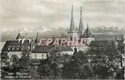 Cartes postales moderne Neuchatel ch�teau et collegiale