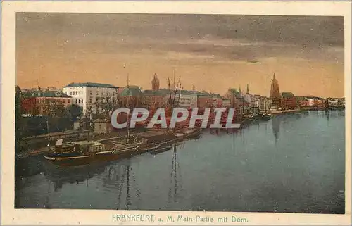 Cartes postales Frankfurt aM Main Partie mit Dom Bateau