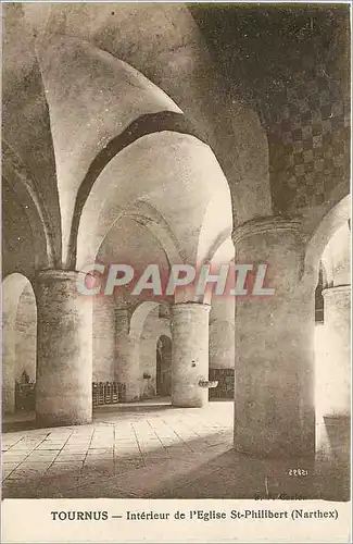 Cartes postales Tournus Interieur de l'Eglise St Philibert Narthex