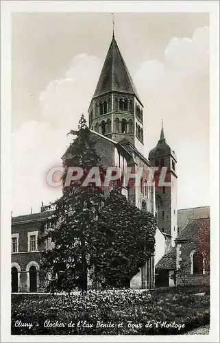 Cartes postales Cluny Clocher de l'Eau Benite et Tour de l'Horloge