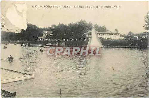 Cartes postales Nogent sur Marne Les Bords de la Marne Le Bateau a voiles