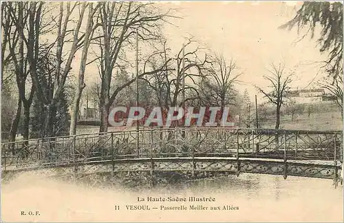 Cartes postales Vesoul Passerelle Meiller aux Allees