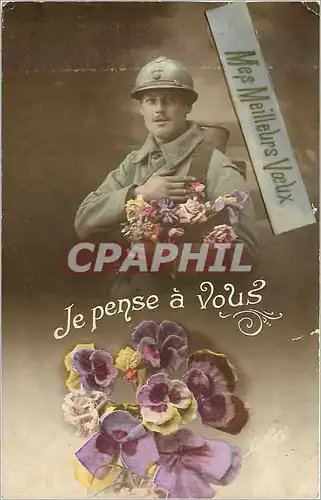 Cartes postales Mes Meilleurs Voeux Militaria