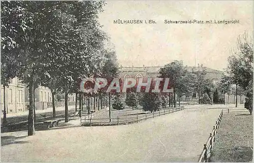 Cartes postales Mulhausen Schwarzwald Platz mit Landgericht