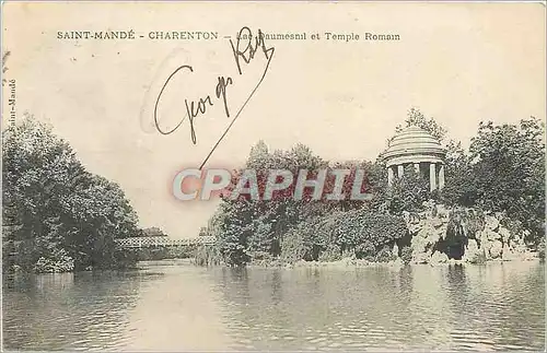 Cartes postales Saint Mande Charenton Lac Daumesnil et Temple Romain