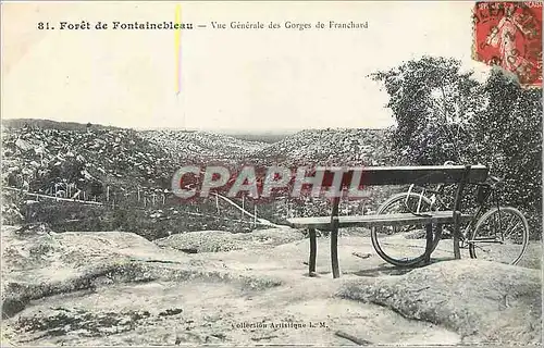 Cartes postales Foret de Fontainebleau vu generale des Gorges de Franchard Velo Cycle