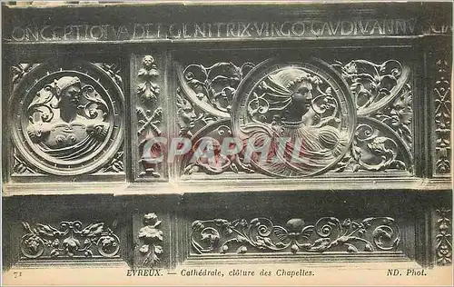 Cartes postales Evreux Cathedrale Cloture des Chapelles