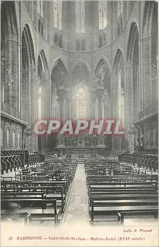 Cartes postales Narbonne Cathedrale St Just Maitre Autel