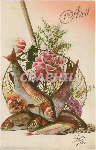 Cartes postales 1er Avril Poissons