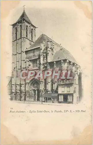 Cartes postales Pont Audemer Eglise Saint Ouen la Facade