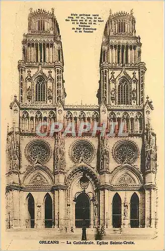 Cartes postales Orleans La Cathedrale Eglise Sainte Croix