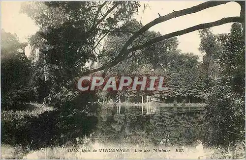 Cartes postales Bois de Vincennes Lac des Minimes