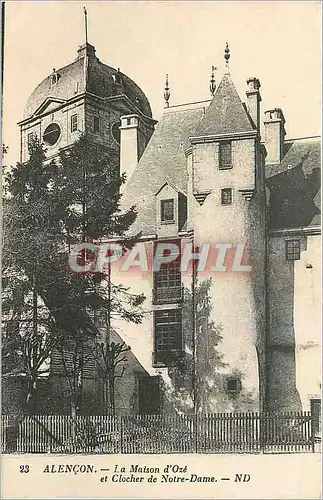 Cartes postales Alencon La Maison d'Oze et Clocher de Notre Dame