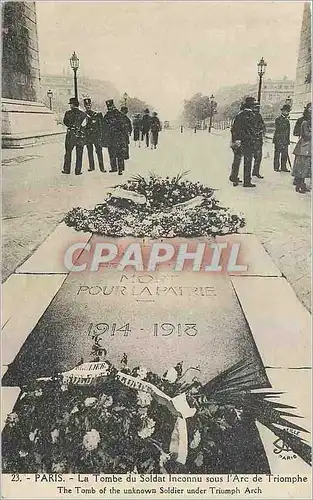 Cartes postales Paris La Tombe du Soldat Inconnu sous l'Arc de Triomphe