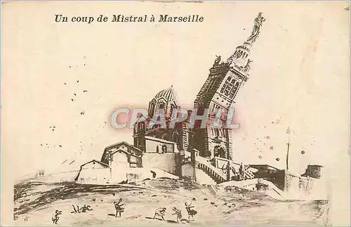 Ansichtskarte AK Un coup de Mistral a Marseille