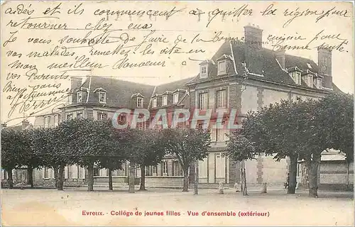 Cartes postales Evreux College de jeunes filles Vue d'ensemble