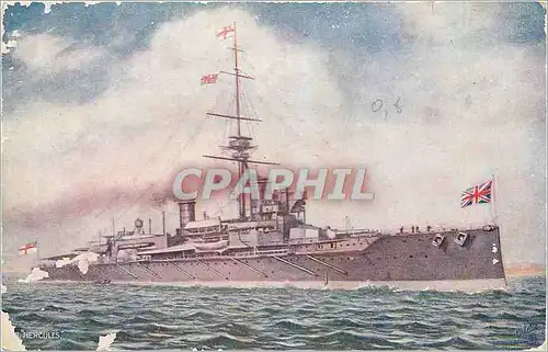 Cartes postales HMS Hercules Super Dreadnought Battleship Bateau